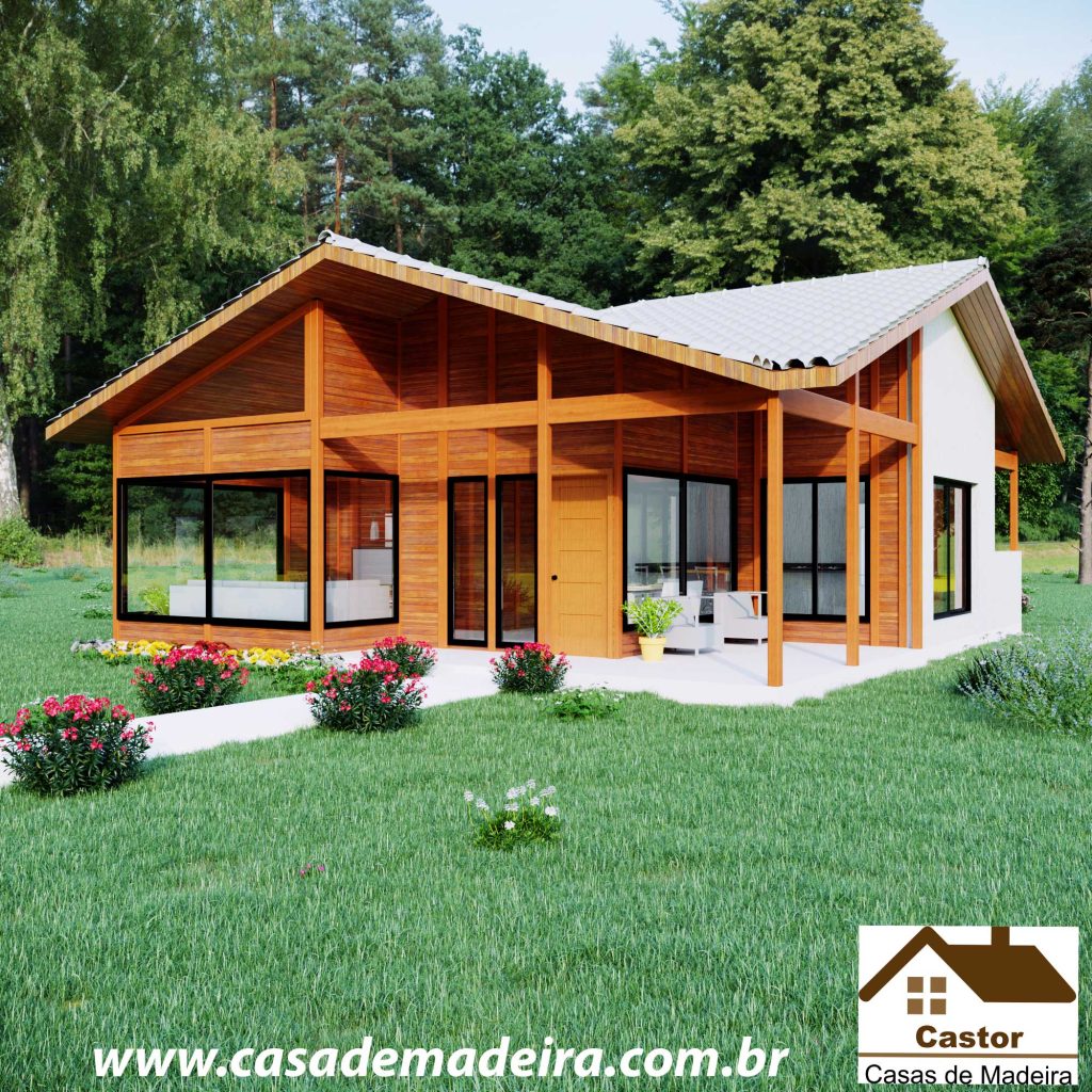 Casa de madeira modelo colombia