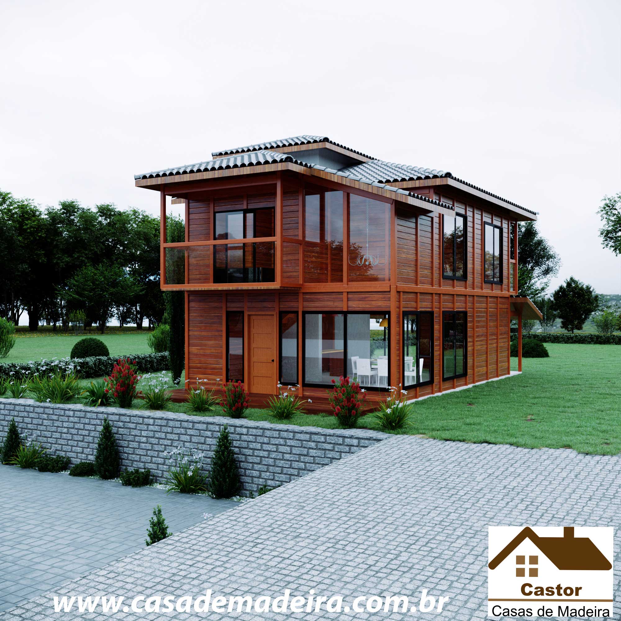 Casa de madeira modelo nova zelandia