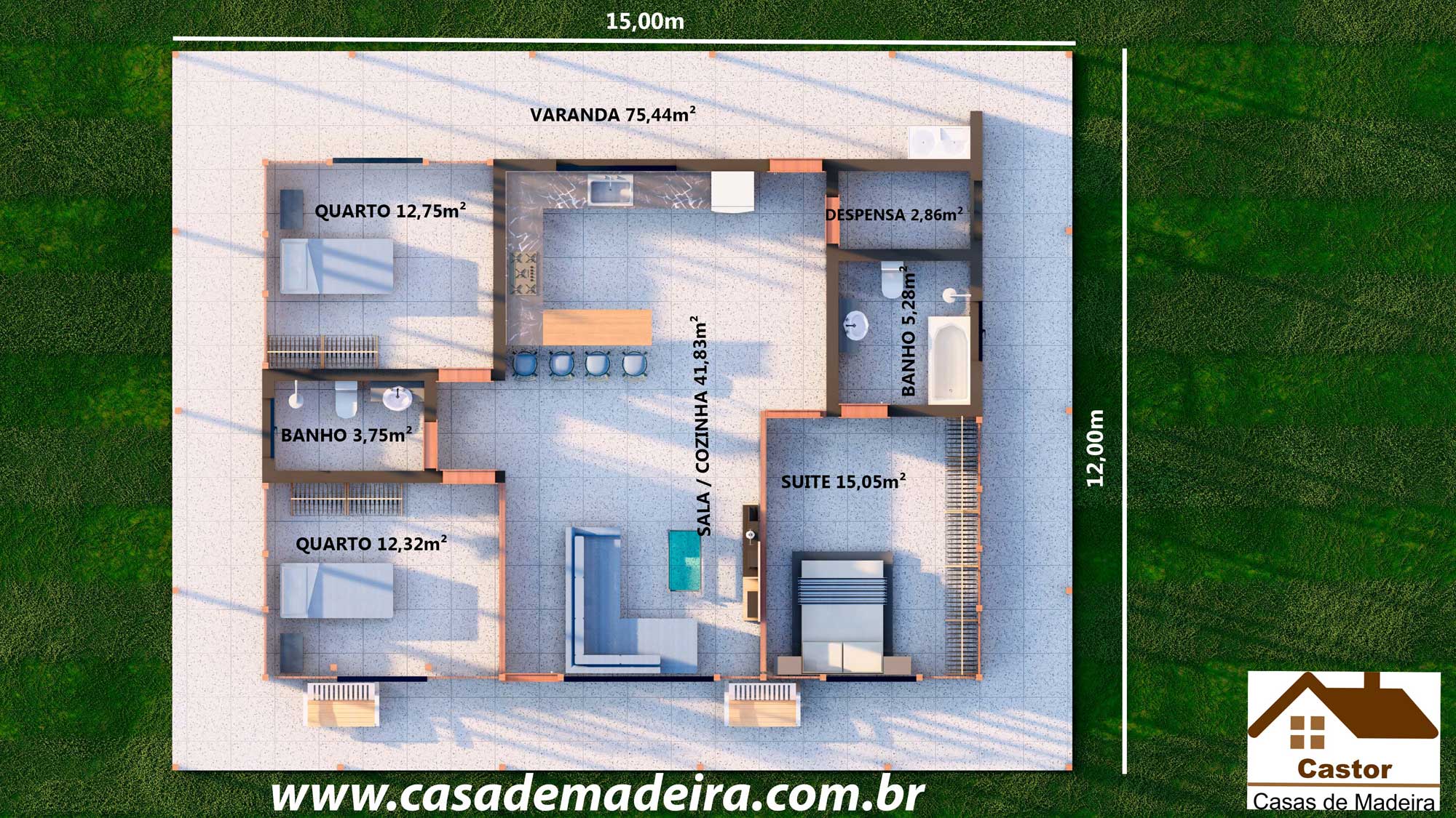 Casa de Madeira Modelo Manaus